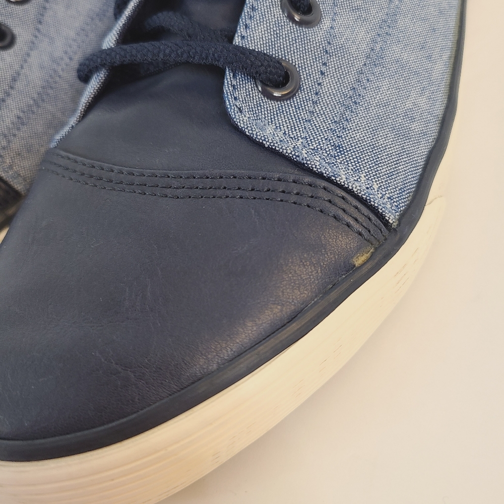Polo Ralph Lauren Chambray High-Top Sneakers Men's Size 8 - Picture 5 of 13